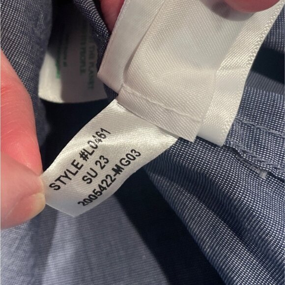 NWT J.Crew Factory Men's L Slim Untucked Flex Casual Shirt Montclair Navy L0461 - Picture 8 of 8